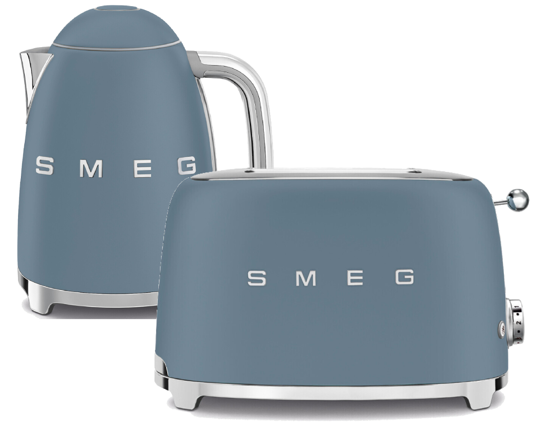 SMEG Wasserkocher - Toaster Set Storm Blue