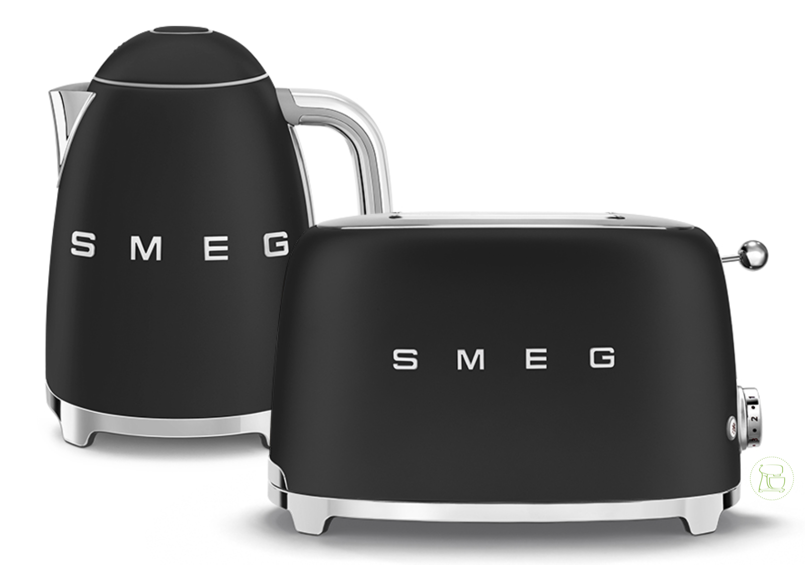 SMEG Wasserkocher - Toaster Set Matt Schwarz