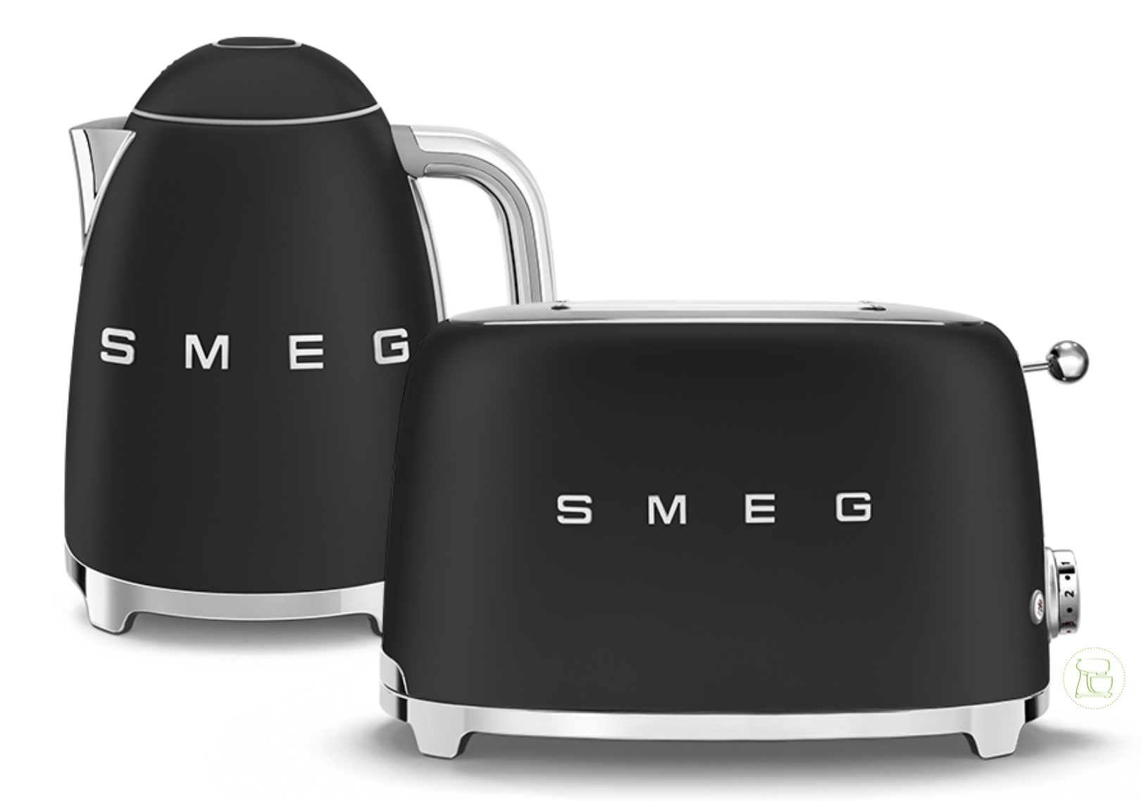 SMEG Wasserkocher - Toaster Set Matt Schwarz SMEG Wasserkocher - Toaster Set Matt Schwarz