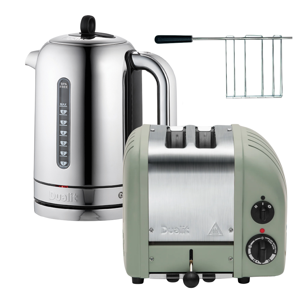 Dualit Classic Toaster 2 Scheiben Salbei - Black Week Set
