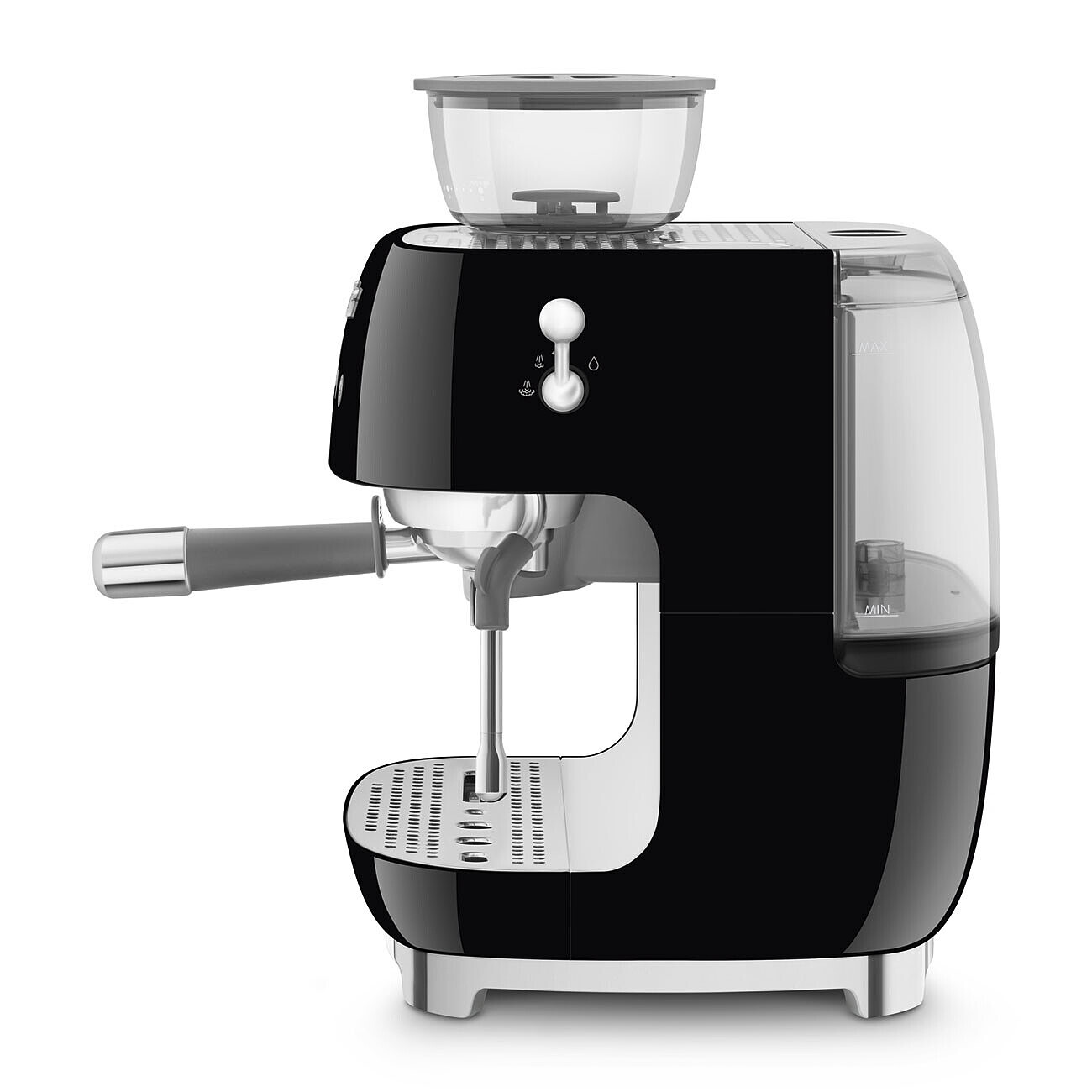 SMEG Espressomaschine mit integrierter Kaffeemühle Schwarz