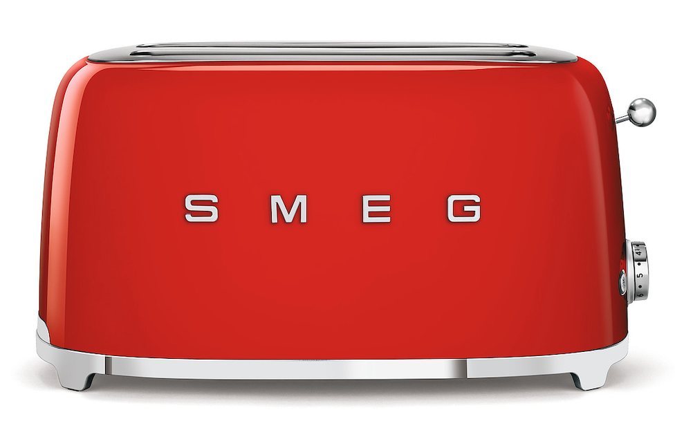 SMEG 4 Scheiben Toaster lang Rot SMEG 4 Scheiben Toaster lang Rot