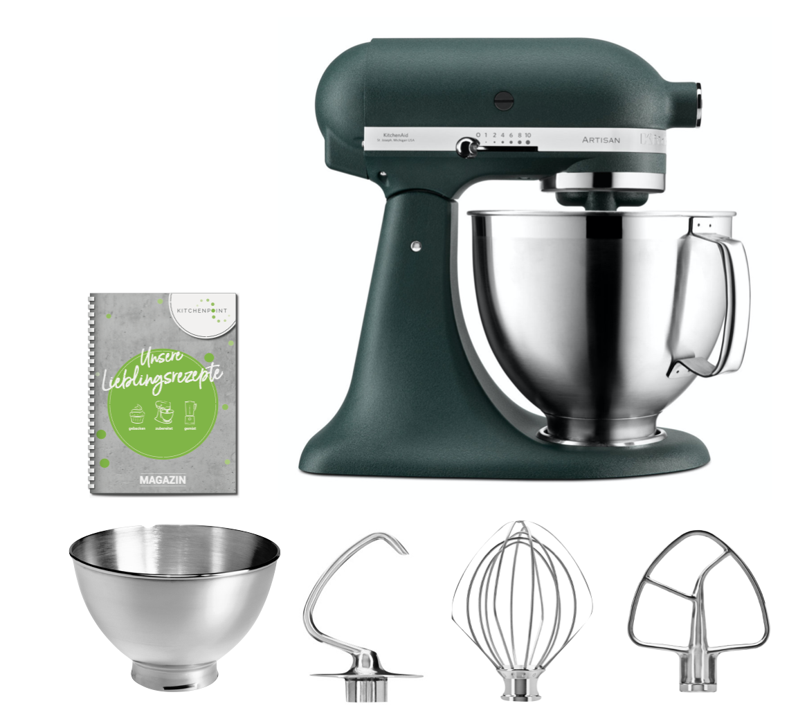 KitchenAid BLACK SALE Set - Pebbled Palm Küchenmaschine 5KSM185 KitchenAid BLACK SALE Set - Pebbled Palm Küchenmaschine 5KSM185