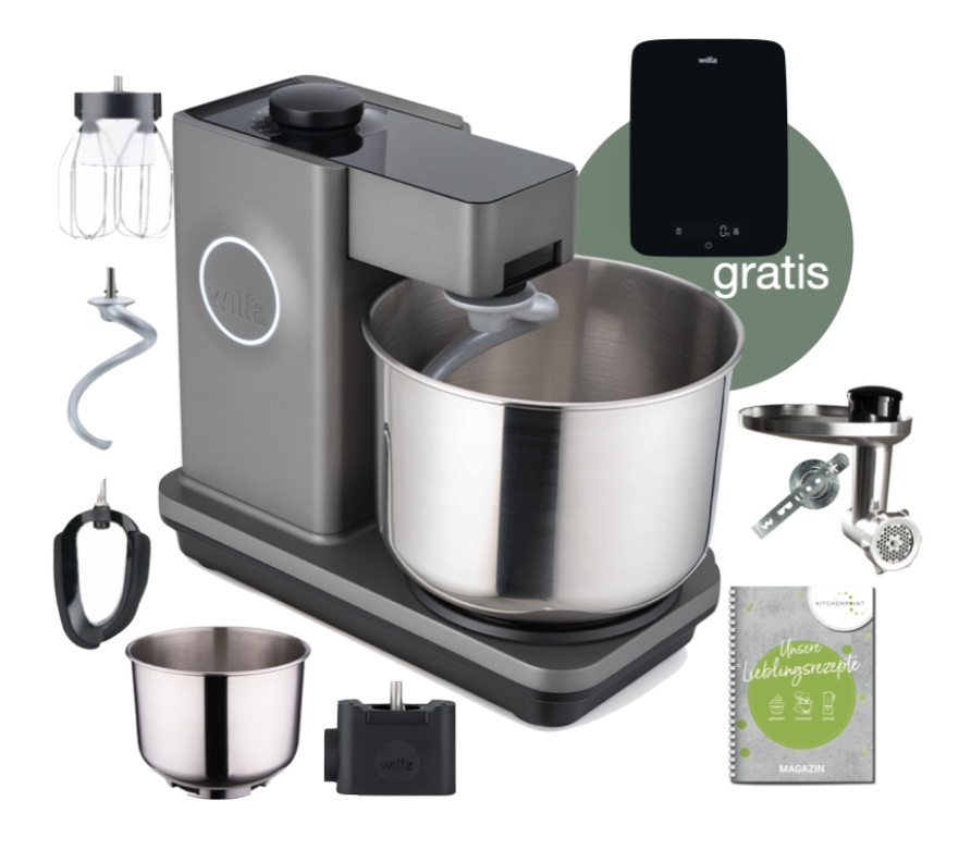 Wilfa Küchenmaschine Probaker grau - Back Mega Set - Kitchenpoint.de