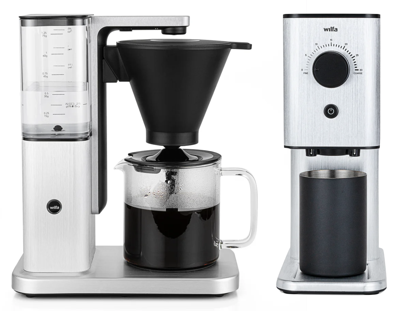 Wilfa Zense Alux Kaffeemaschine Set inkl. Zense Alux Kaffemühle - Aluminium 