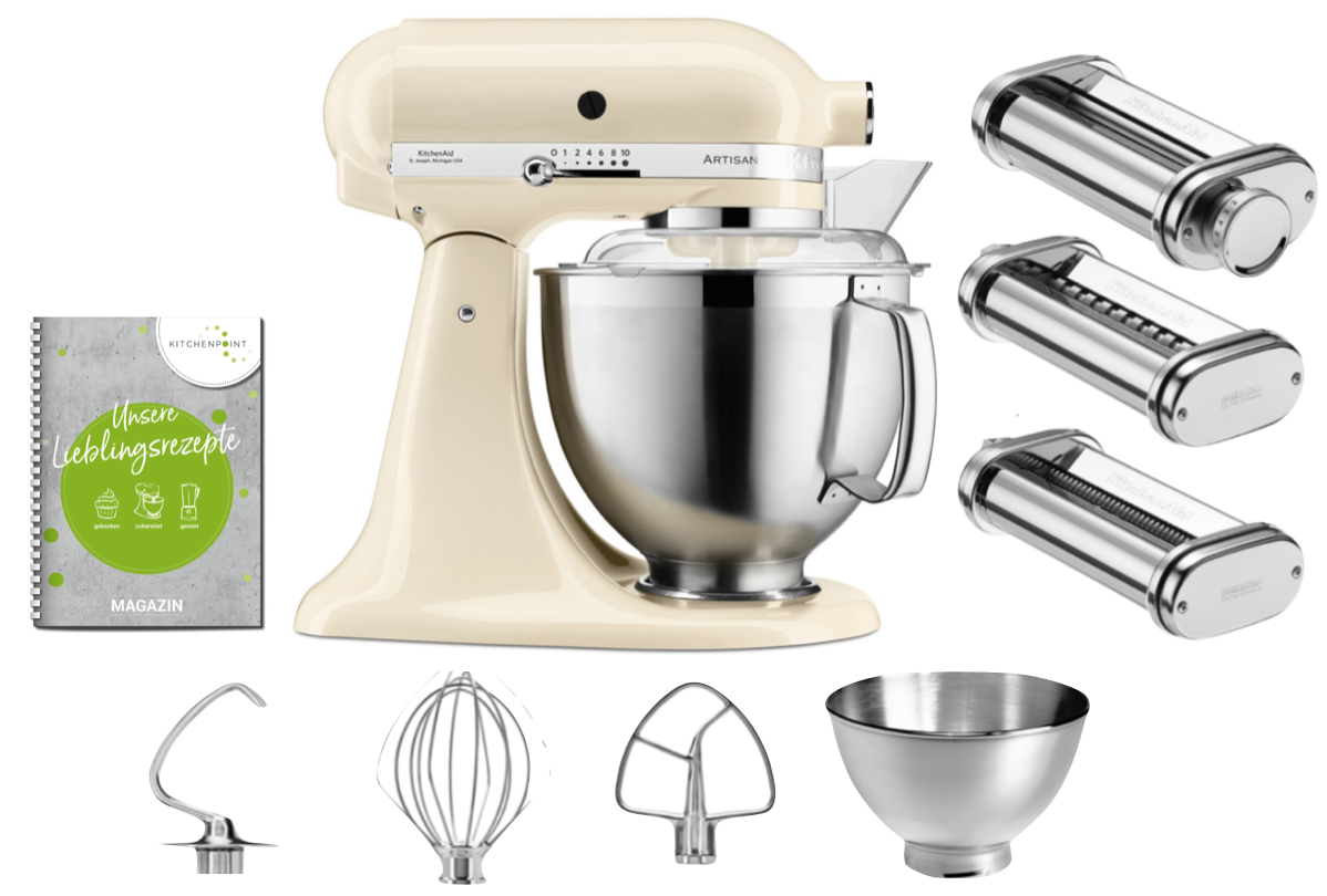 KitchenAid Küchenmaschine 185 Pasta Set Creme KitchenAid Küchenmaschine 185 Pasta Set Creme