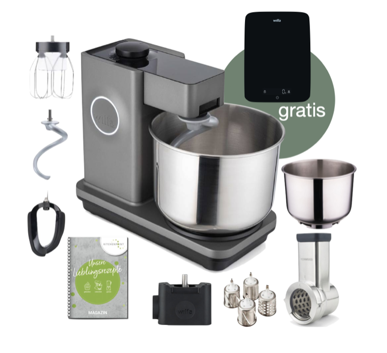 Wilfa Küchenmaschine Probaker grau - Gemüse Mega Set