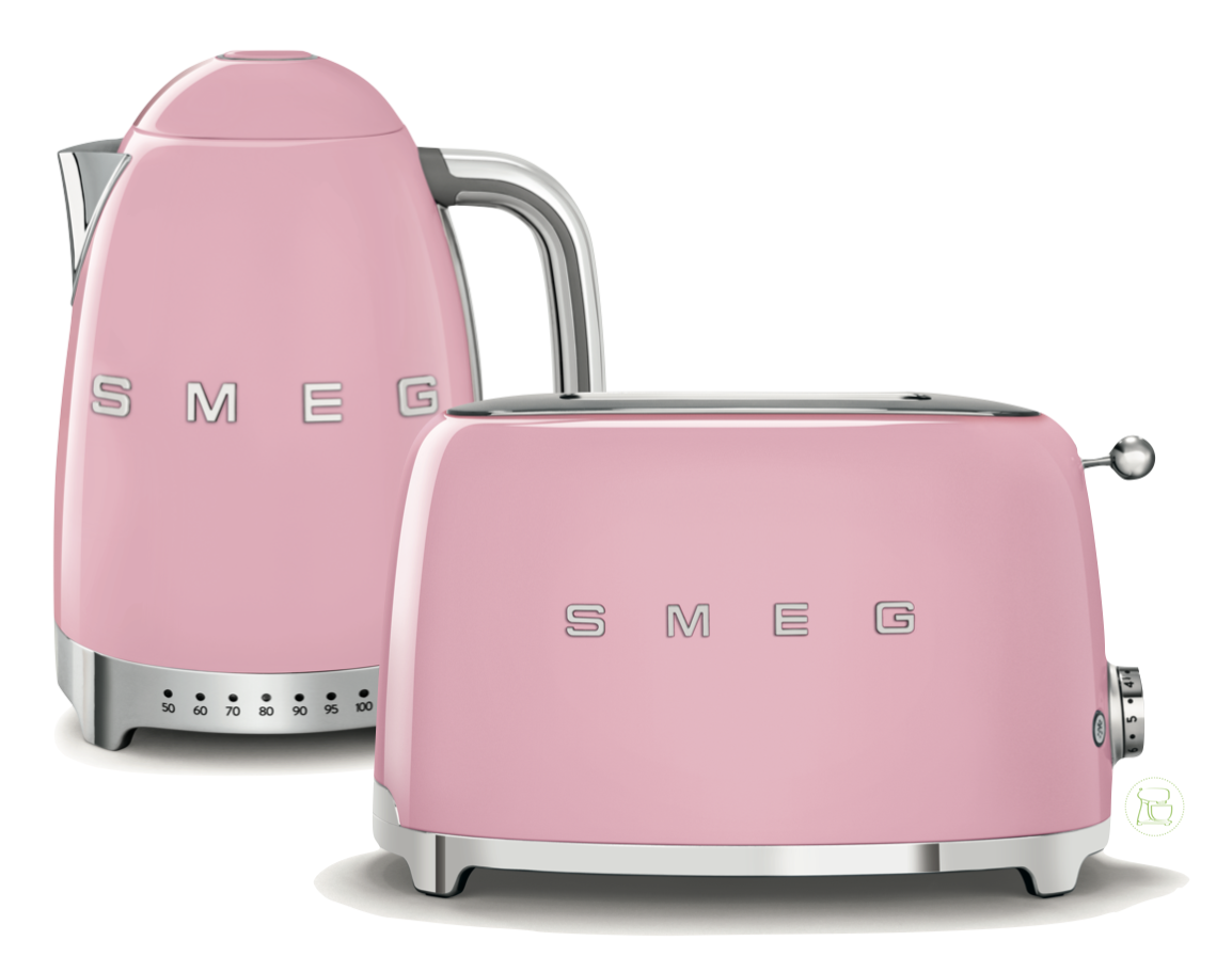 SMEG Wasserkocher mit Temperaturregelung - Toaster Set Cadillac Pink SMEG Wasserkocher mit Temperaturregelung - Toaster Set Cadillac Pink