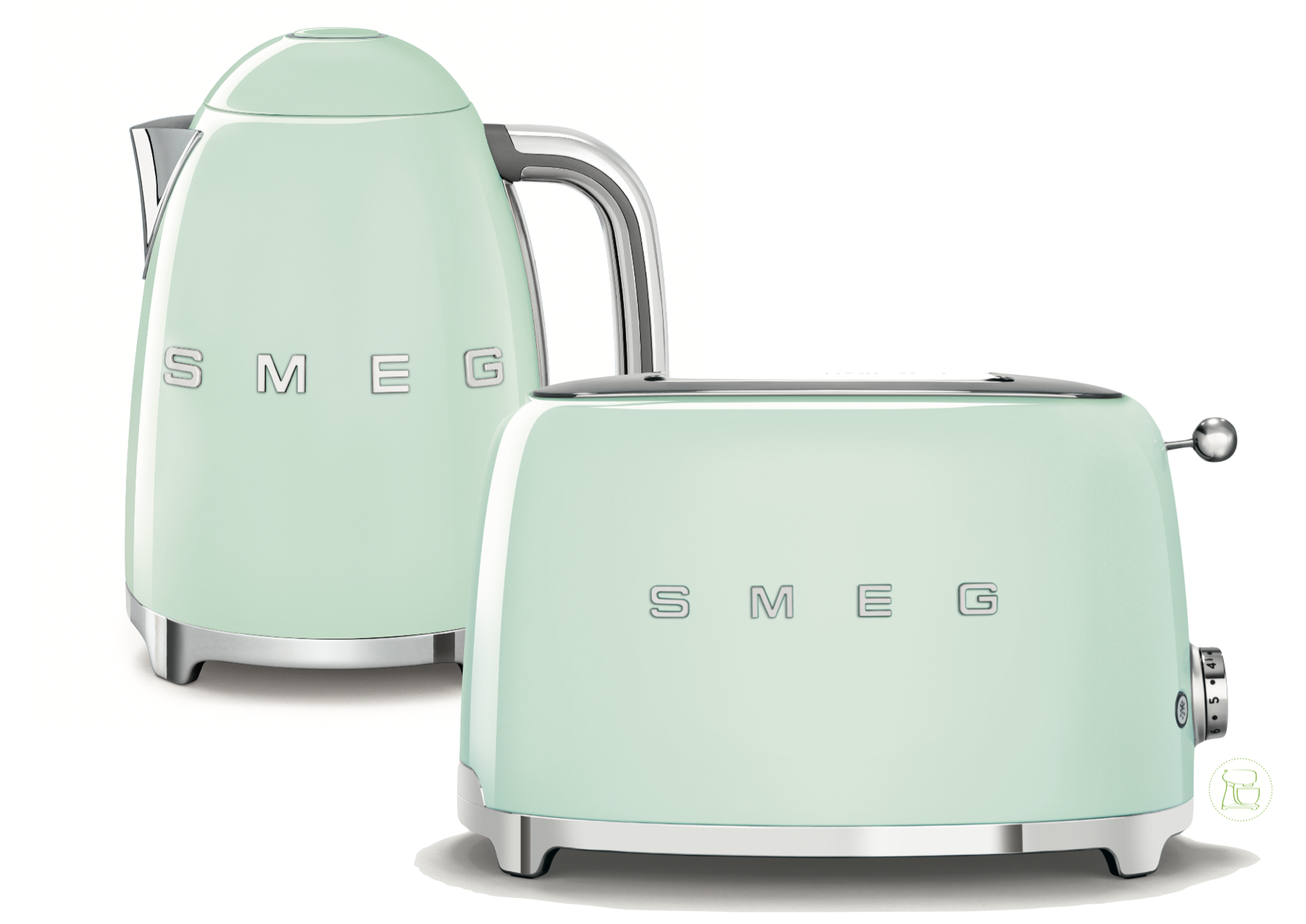 SMEG Wasserkocher - Toaster Set Pastellgrün SMEG Wasserkocher - Toaster Set Pastellgrün
