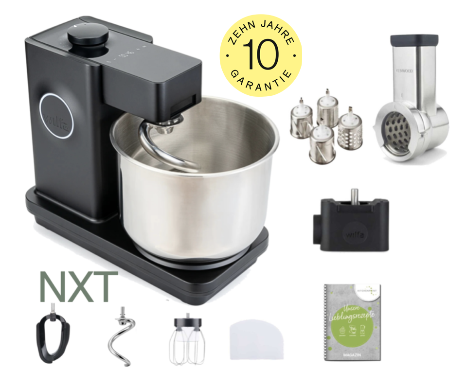 Wilfa Küchenmaschine PROBAKER NXT, Schwarz - Gemüse Set