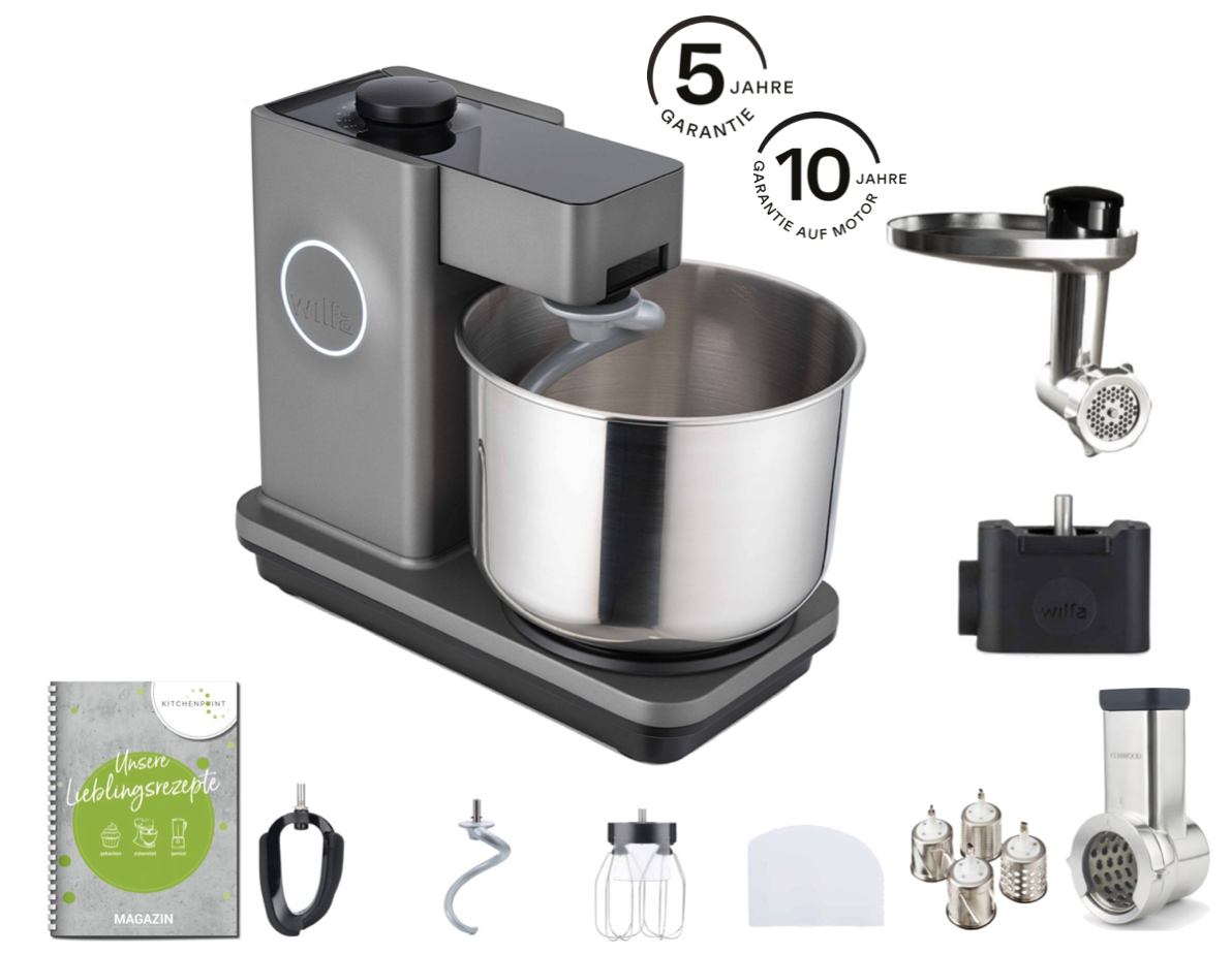 Wilfa Küchenmaschine Probaker grau - Komplett Set
