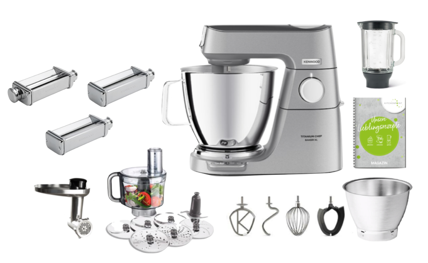 Kenwood Titanium Chef Baker XL - Pasta Set - KVL85.594SI - Kitchenpoint.de