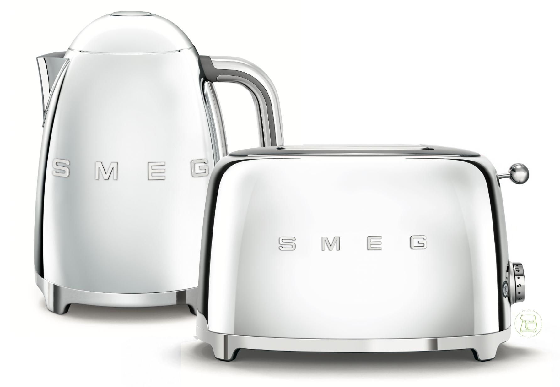 SMEG Wasserkocher - Toaster Set Chrom SMEG Wasserkocher - Toaster Set Chrom