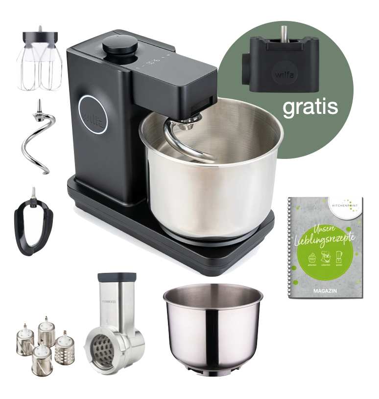 Wilfa Küchenmaschine Probaker Timer schwarz - Gemüse Mega Set - Kitchenpoint.de