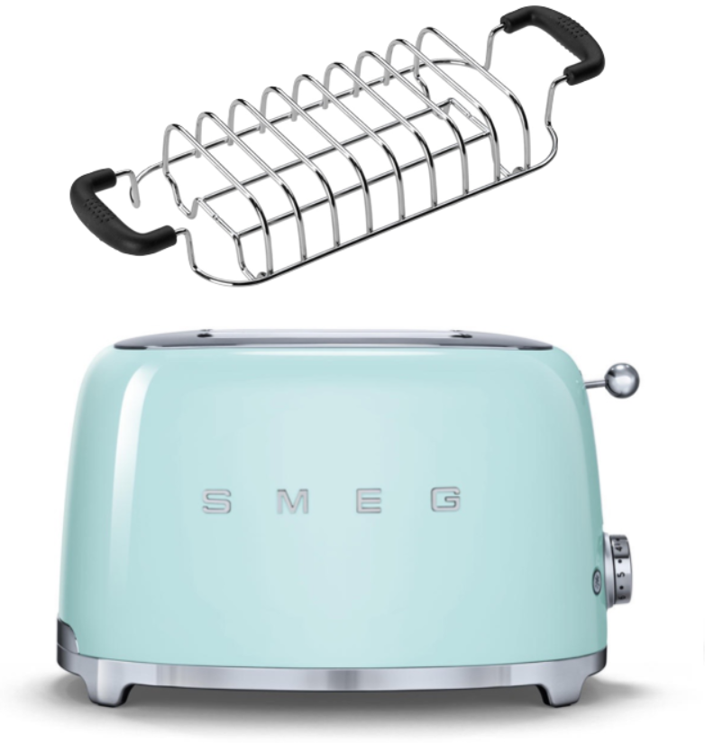 SMEG Toaster TSF01 mit Brötchenaufsatz Pastellgrün