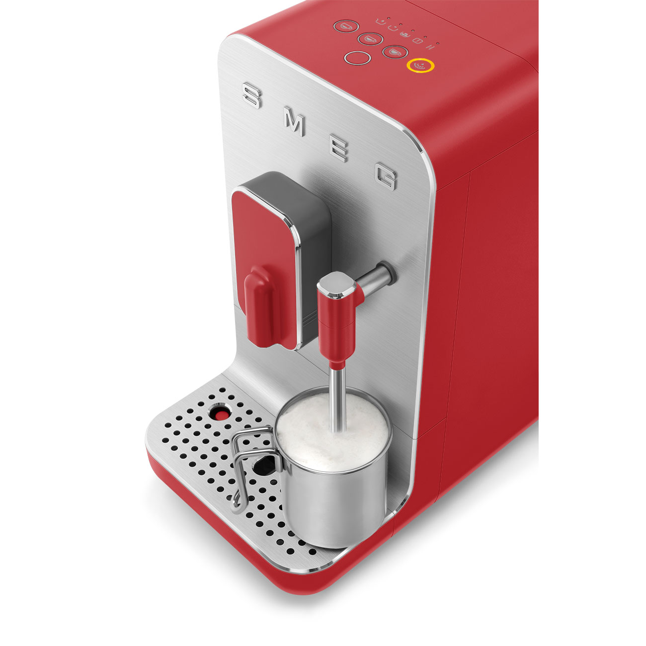 Smeg Kaffeevollautomat BCC02 mit Milchlanze matt rot