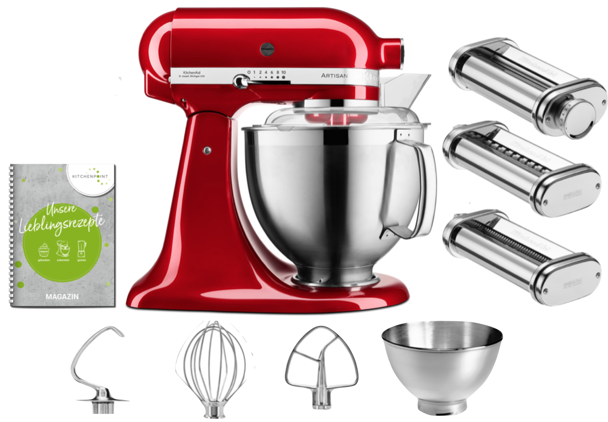 KitchenAid Küchenmaschine 185 Pasta Set Candy Apple KitchenAid Küchenmaschine 185 Pasta Set Candy Apple
