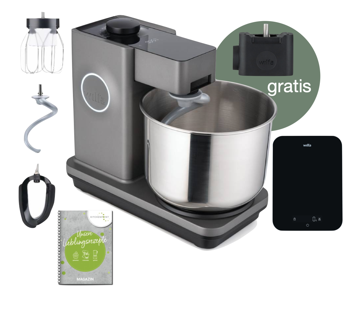 Wilfa Küchenmaschine Probaker Timer grau - Küchenwaagen Set - Kitchenpoint.de