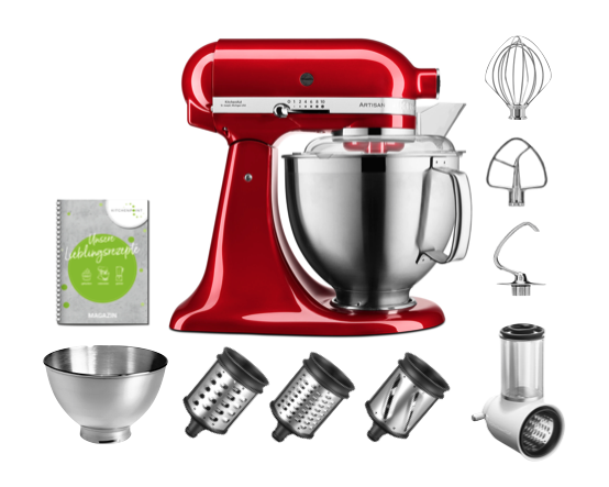 KitchenAid Küchenmaschine 185 Gemüse Set Candy Apple KitchenAid Küchenmaschine 185 Gemüse Set Candy Apple