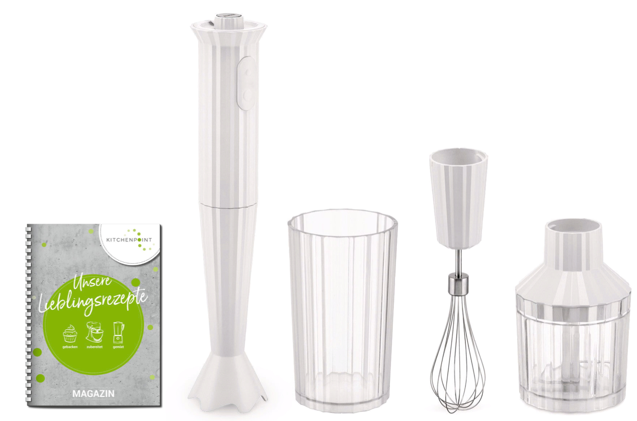 Alessi Plissé Stabmixer Set Weiß Alessi Plissé Stabmixer Set Weiß