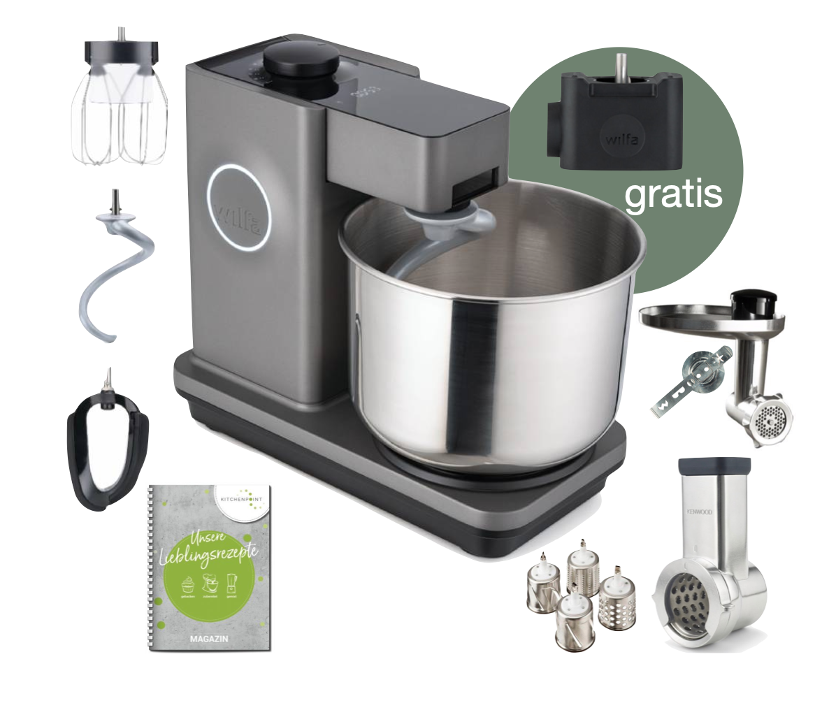 Wilfa Küchenmaschine Probaker Timer grau - Komplett Set - Kitchenpoint.de