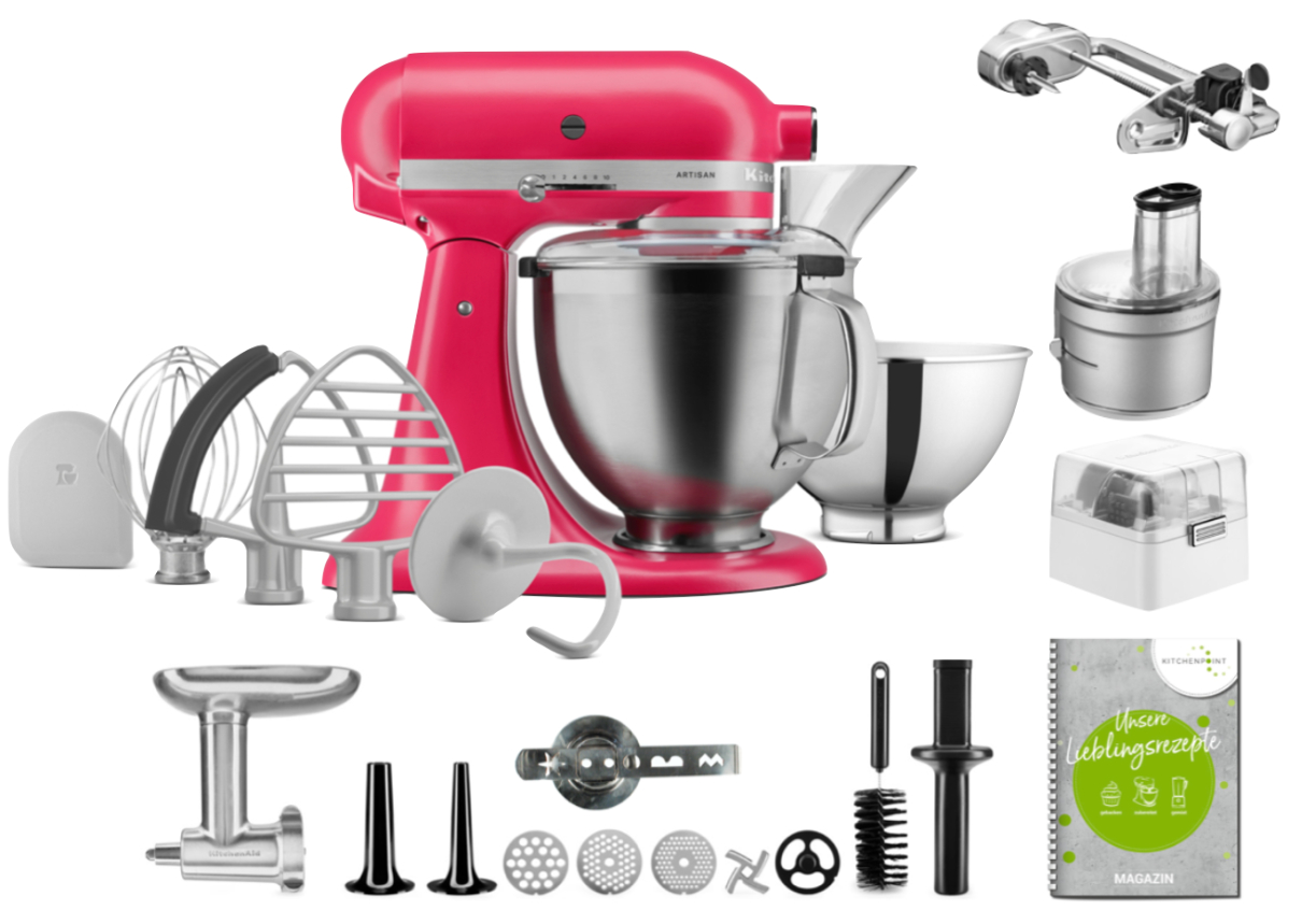 KitchenAid Küchenmaschine 195 Hibiscus - Gourmet Set KitchenAid Küchenmaschine 195 Hibiscus - Gourmet Set