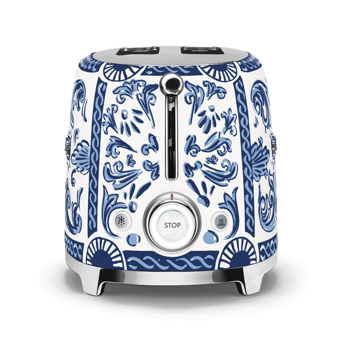 SMEG Toaster TSF01 mit Brötchenaufsatz Dolce & Gabbana Blu Mediterraneo