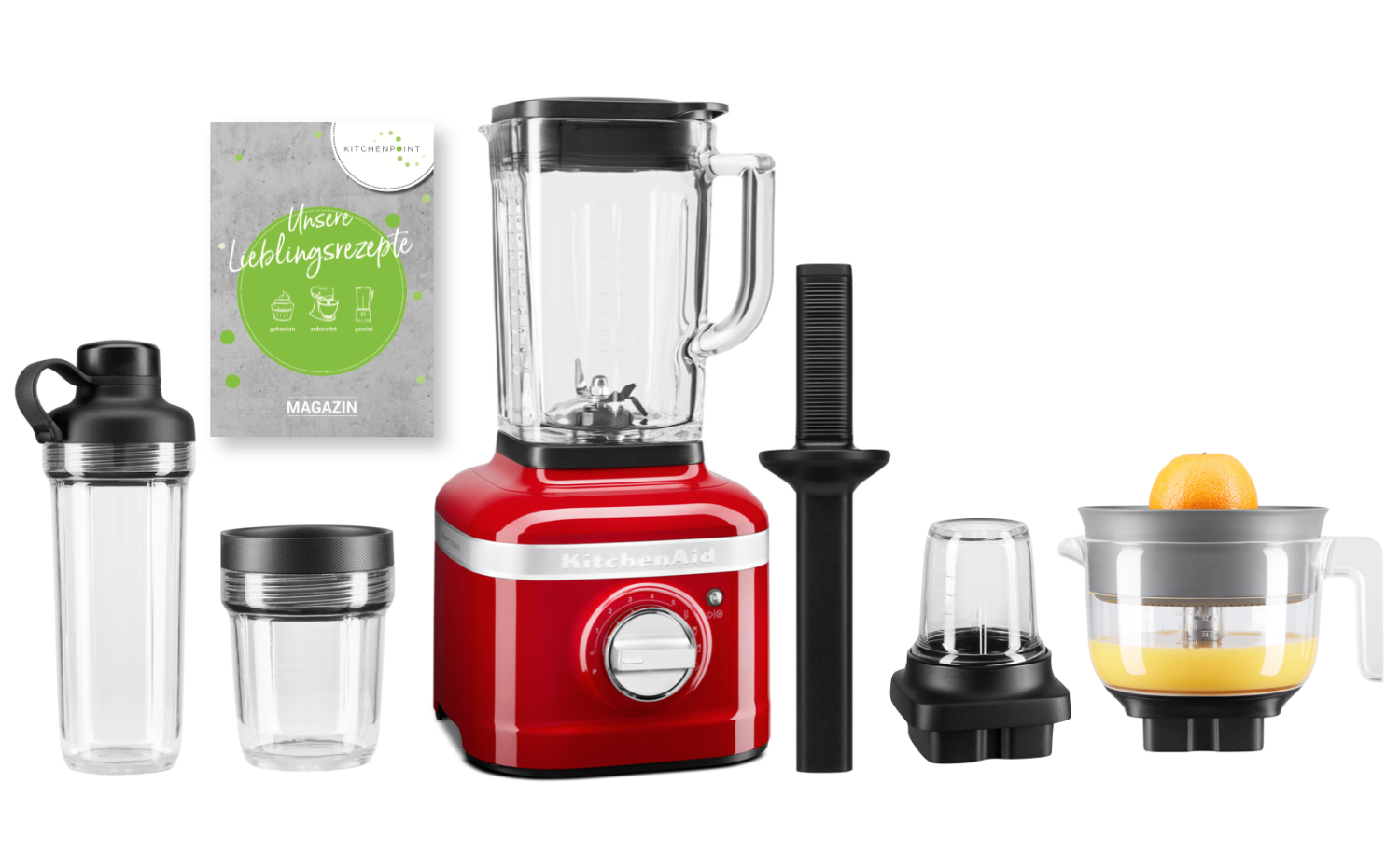 KitchenAid Blender K400 Komplett Set Empire Rot KitchenAid Blender K400 Komplett Set Empire Rot