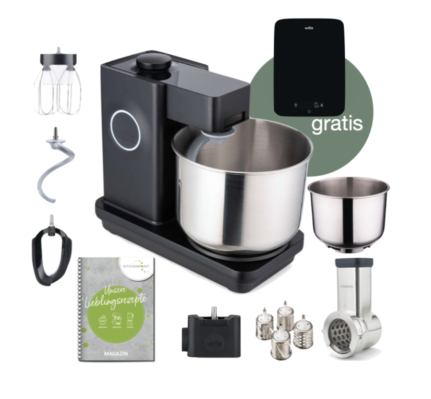 Wilfa Küchenmaschine Probaker schwarz - Gemüse Mega Set