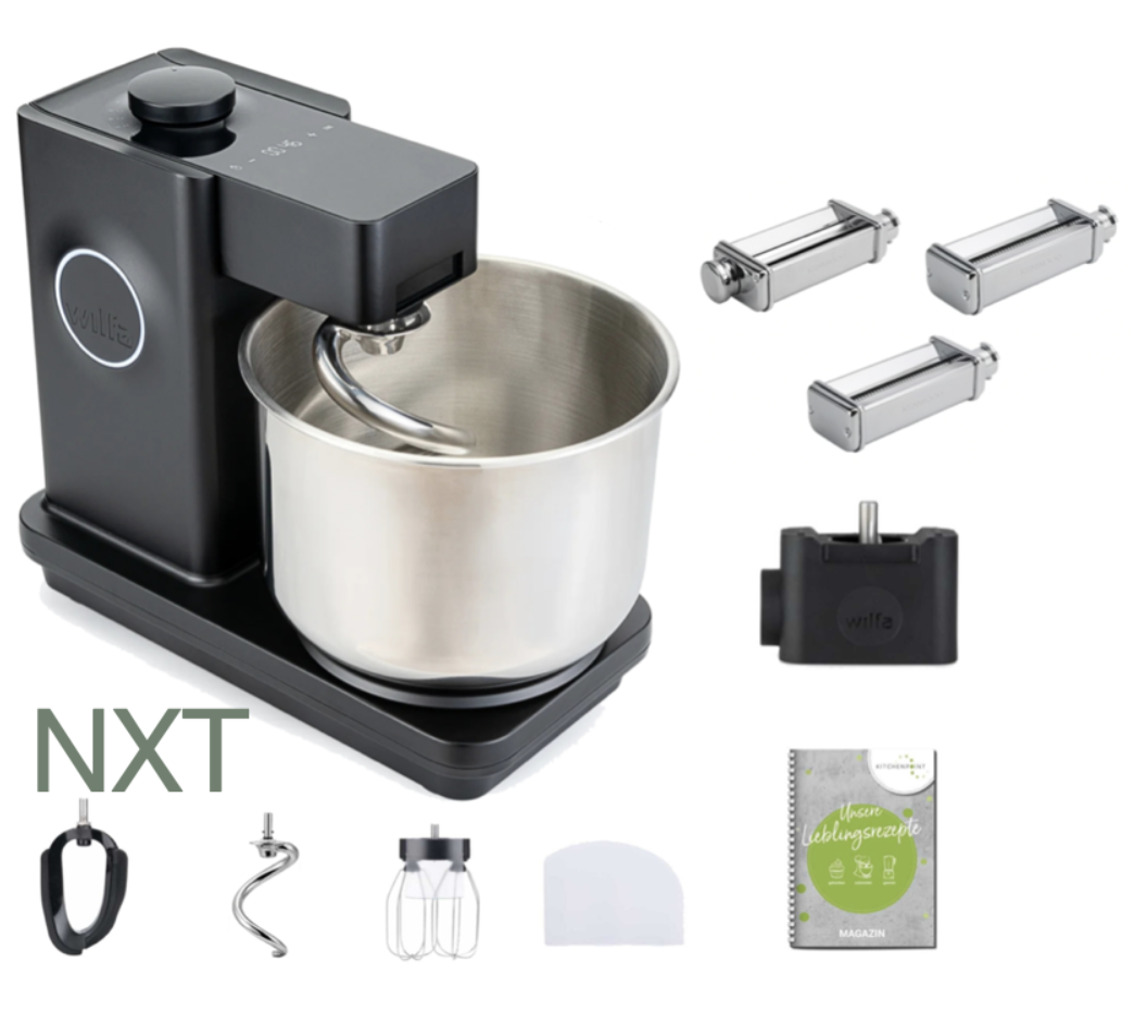 Wilfa Küchenmaschine PROBAKER NXT, Schwarz - Pasta Set