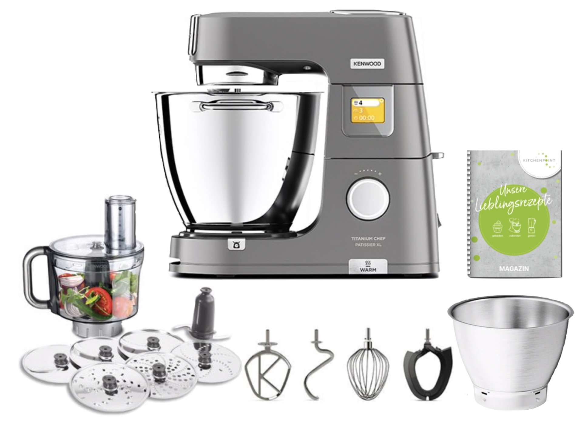Kenwood Titanium CHEF Patissier XL Basis SET - KWL90.244SI - Kitchenpoint.de