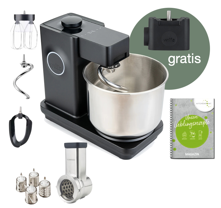 Wilfa Küchenmaschine Probaker Timer schwarz - Gemüse Set - Kitchenpoint.de