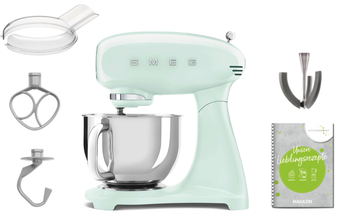 SMEG Küchenmaschine Vollfarbe Pastellgrün SMF03 SMEG Küchenmaschine Vollfarbe Pastellgrün SMF03
